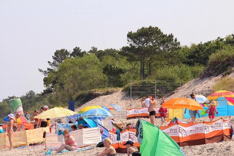 Plaża w Wiciu, sąsiedniej miejscowości Rusinowa